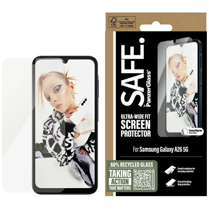 SAFE от PanzerGlass Ultra-Wide Fit Tempered Glass за Samsung Galaxy A26 5G - Прозрачен