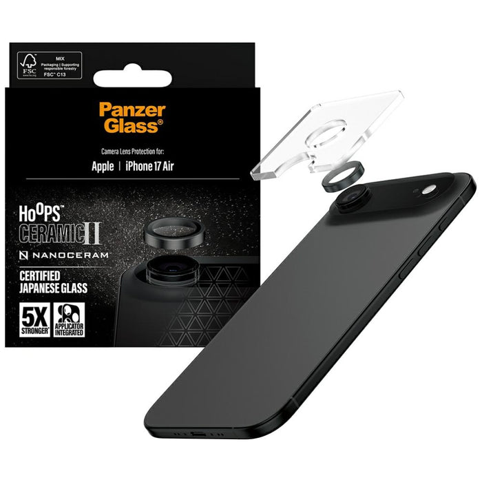 PanzerGlass Hoops Ceramic II закалено стъкло за iPhone Air обектив