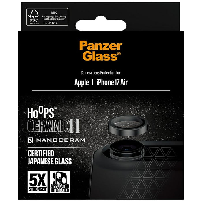 PanzerGlass Hoops Ceramic II закалено стъкло за iPhone Air обектив