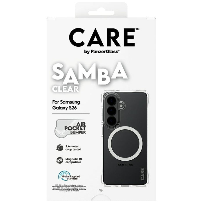 CARE от PanzerGlass Samba Прозрачен Qi Калъф за Samsung Galaxy S26 - Прозрачен