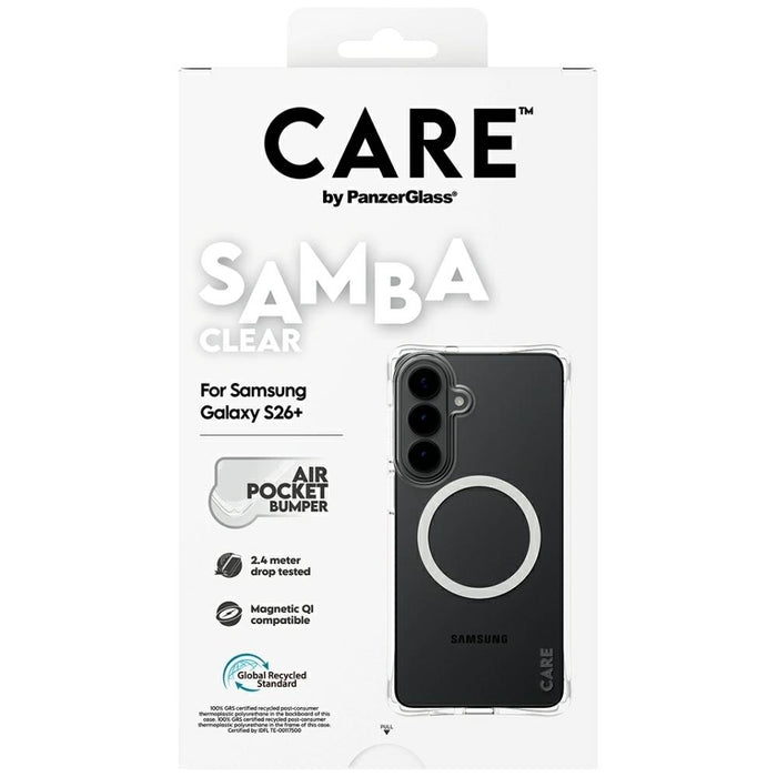 CARE от PanzerGlass Samba Прозрачен Qi калъф за Samsung Galaxy S26+ - Прозрачен