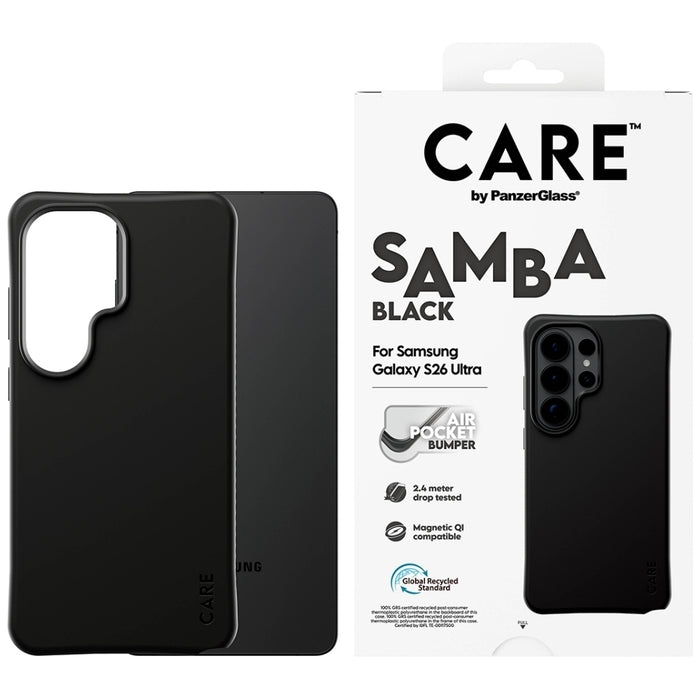 Калъф CARE от PanzerGlass Samba Black Qi за Samsung Galaxy S26 Ultra - черен