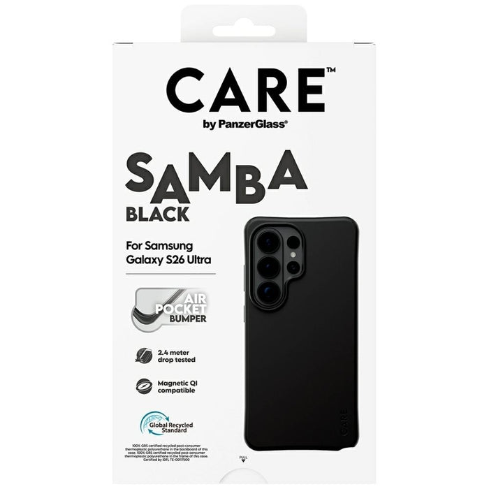 Калъф CARE от PanzerGlass Samba Black Qi за Samsung Galaxy S26 Ultra - черен