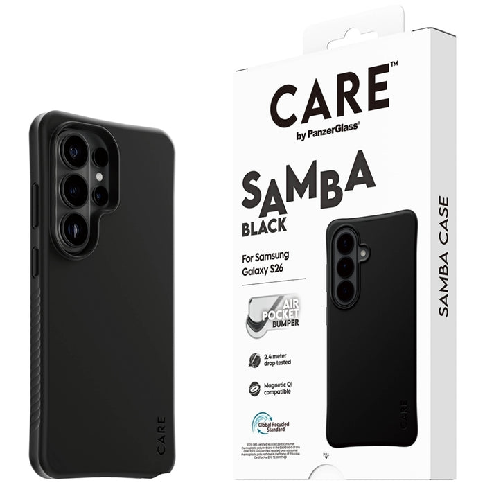 Калъф CARE от PanzerGlass Samba Black Qi за Samsung Galaxy S26 Ultra - черен