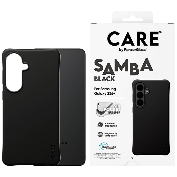 Калъф CARE от PanzerGlass Samba Black Qi за Samsung Galaxy S26+ - черен