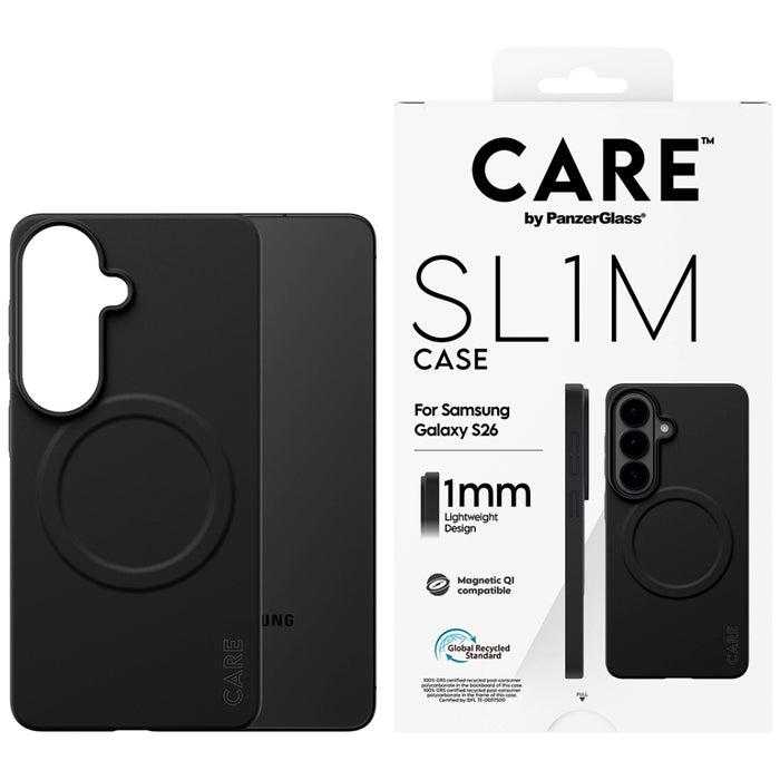 Калъф CARE от PanzerGlass SL1M за Samsung Galaxy S26 - черен