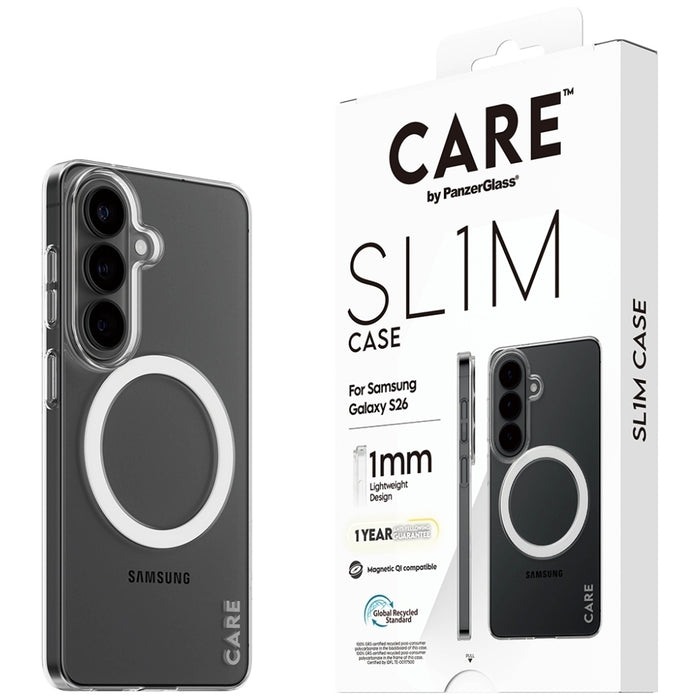 Калъф CARE by PanzerGlass SL1M за Samsung Galaxy S26 - прозрачен
