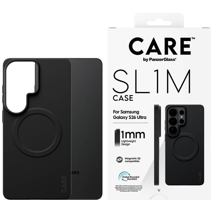 Калъф CARE от PanzerGlass SL1M за Samsung Galaxy S26 Ultra - черен
