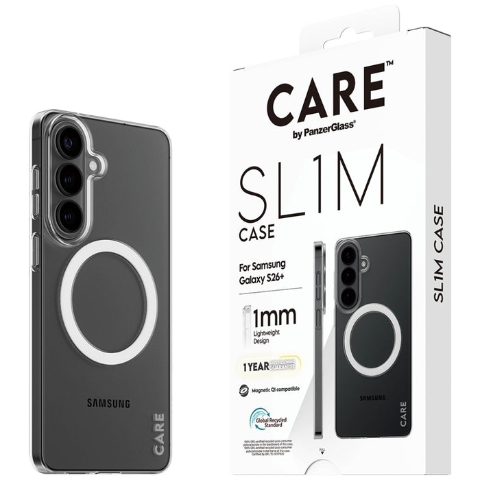 Калъф CARE by PanzerGlass SL1M за Samsung Galaxy S26+ - прозрачен