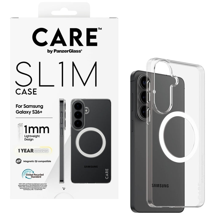 Калъф CARE by PanzerGlass SL1M за Samsung Galaxy S26+ - прозрачен