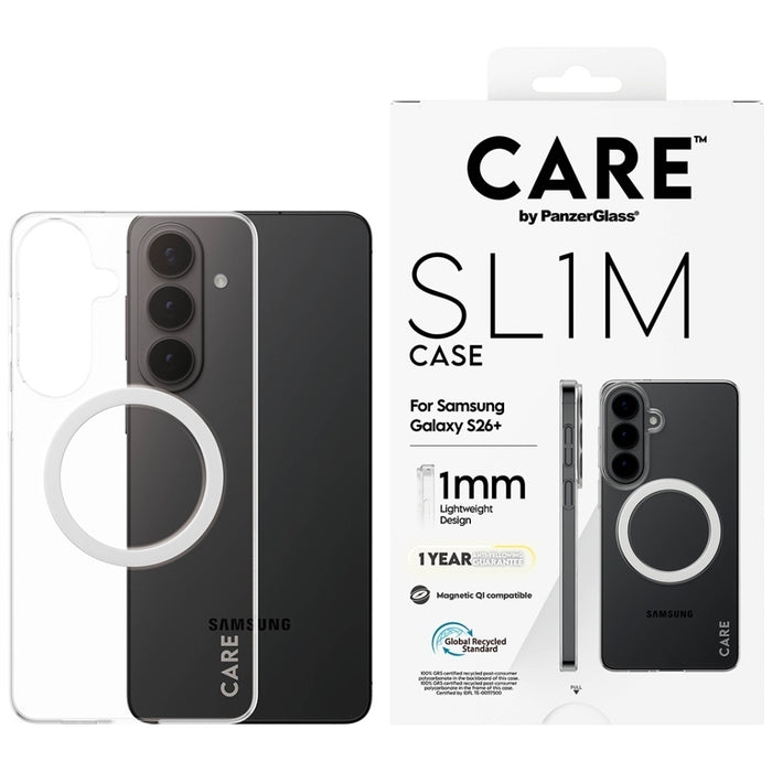 Калъф CARE by PanzerGlass SL1M за Samsung Galaxy S26+ - прозрачен