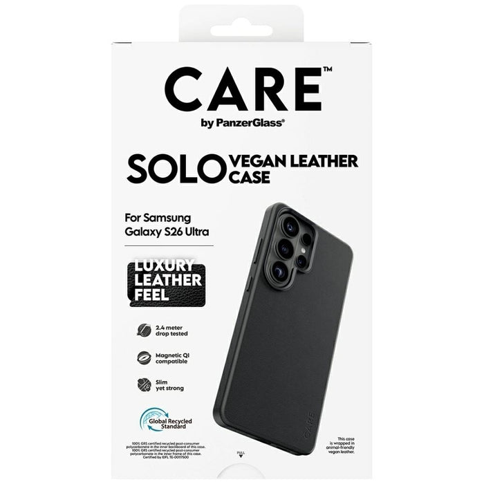 Калъф CARE от PanzerGlass Solo Qi за Samsung Galaxy S26 Ultra - черен