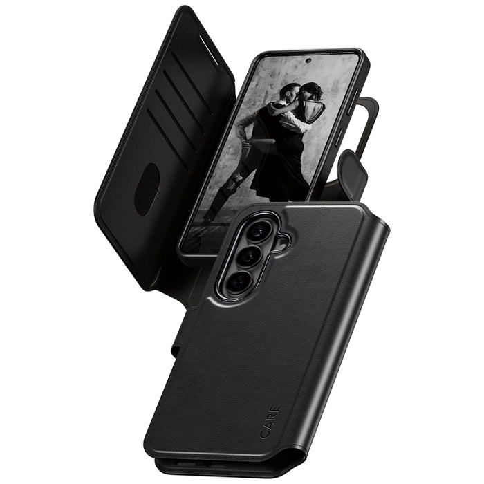 Калъф-портфейл CARE by PanzerGlass Tango 2в1 за Samsung Galaxy S26 - черен