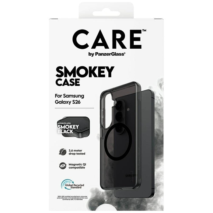 Калъф CARE by PanzerGlass Urban Explorer Smokey с черен Qi цвят за Samsung Galaxy S26 - черен