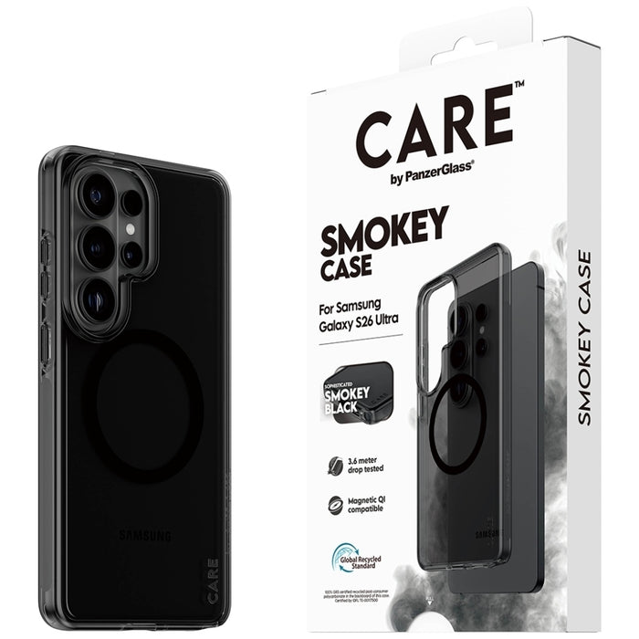 Калъф CARE by PanzerGlass Urban Explorer Smokey с черен Qi цвят за Samsung Galaxy S26 Ultra - черен