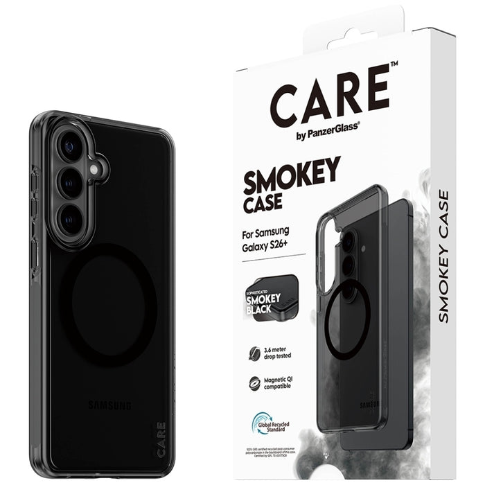 Калъф CARE by PanzerGlass Urban Explorer Smokey с черен Qi цвят за Samsung Galaxy S26+ - черен