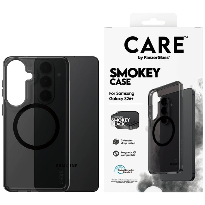 Калъф CARE by PanzerGlass Urban Explorer Smokey с черен Qi цвят за Samsung Galaxy S26+ - черен