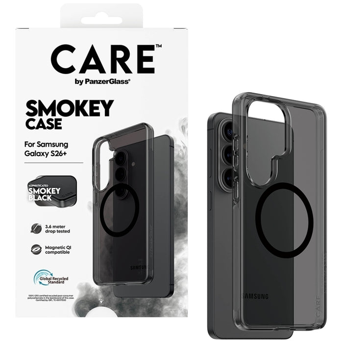 Калъф CARE by PanzerGlass Urban Explorer Smokey с черен Qi цвят за Samsung Galaxy S26+ - черен