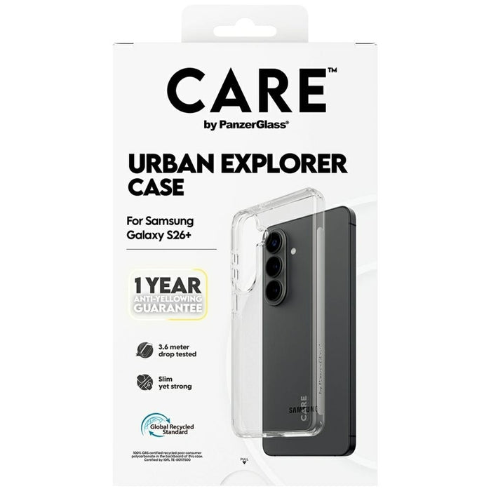 Прозрачен калъф CARE by PanzerGlass Urban Explorer за Samsung Galaxy S26+ - прозрачен