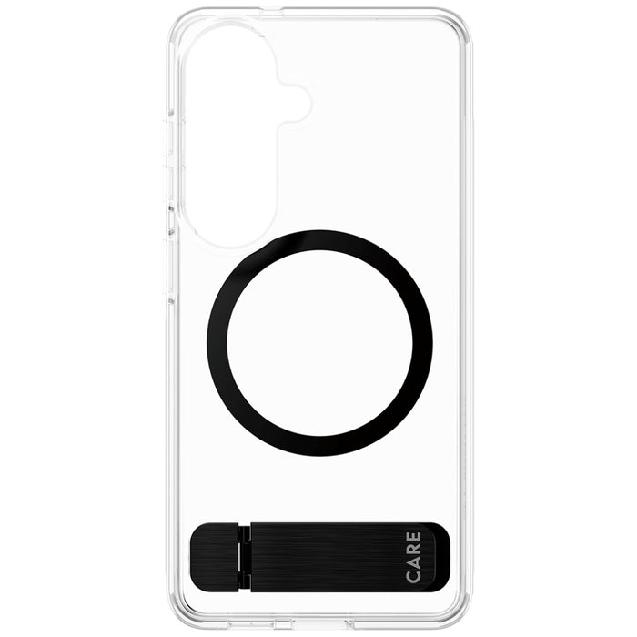 Прозрачен калъф CARE by PanzerGlass Urban Explorer с черен Qi цвят за Samsung Galaxy S26 - прозрачен