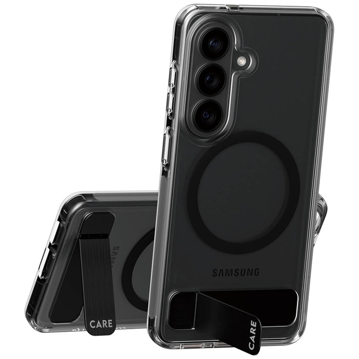 Прозрачен калъф CARE by PanzerGlass Urban Explorer с черен Qi цвят за Samsung Galaxy S26 - прозрачен