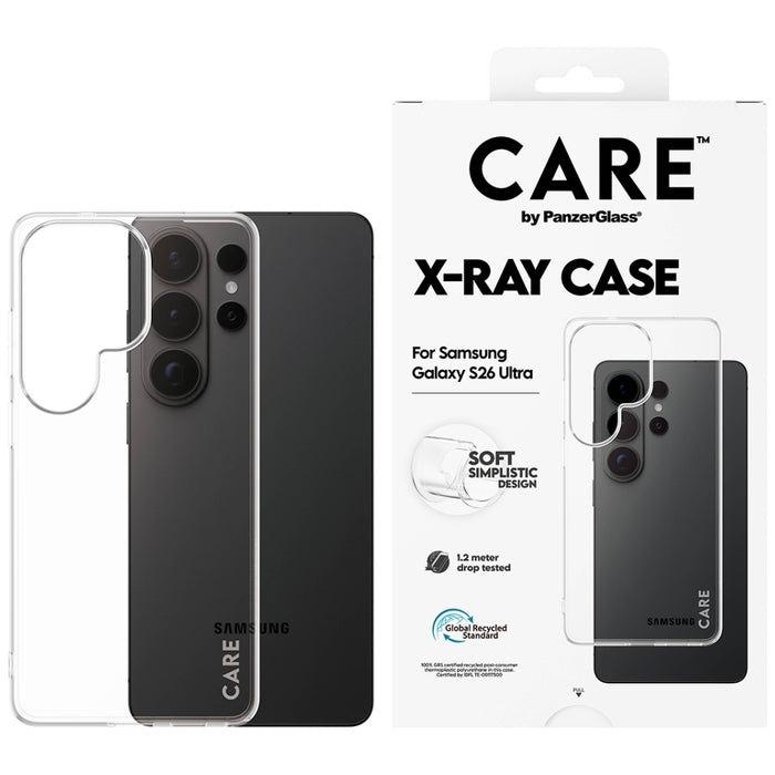 Калъф CARE by PanzerGlass X-Ray за Samsung Galaxy S26 Ultra - прозрачен