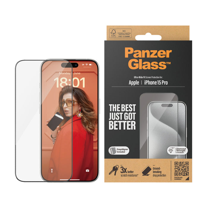 СТЪКЛО PG IPHONE 15 PRO UWF