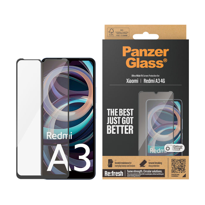 СТЪКЛО PG XIAOMI REDMI A3 4G BLACK