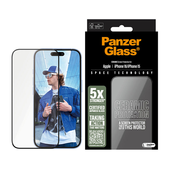 СТЪКЛО PG IPHONE 16/IPHONE 15 CERAMIC