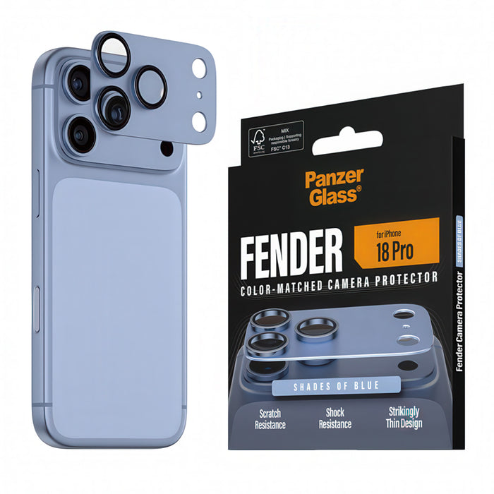 СТЪКЛО КАМ PG IPHONE 18 PRO FENDER BLUE