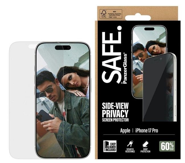 Стъклен протектор PanzerGlass - Safe, iPhone 17 Pro, прозрачен