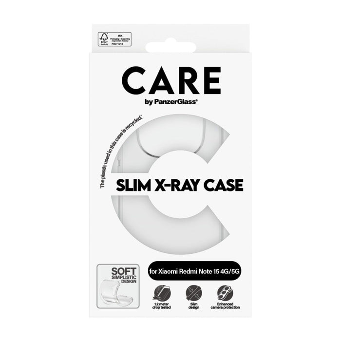 Калъф CARE – Slim X-Ray, Redmi Note 15 5G, прозрачен