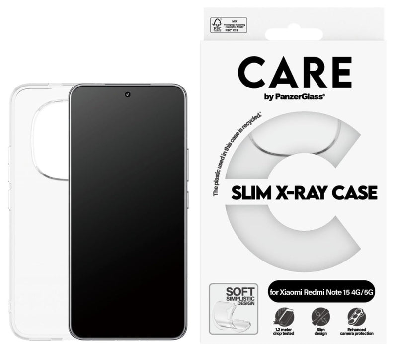 Калъф CARE – Slim X-Ray, Redmi Note 15 5G, прозрачен