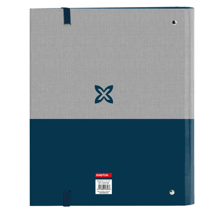 Папка с пръстени Munich Street Син Сив 27 x 32 x 3.5 cm