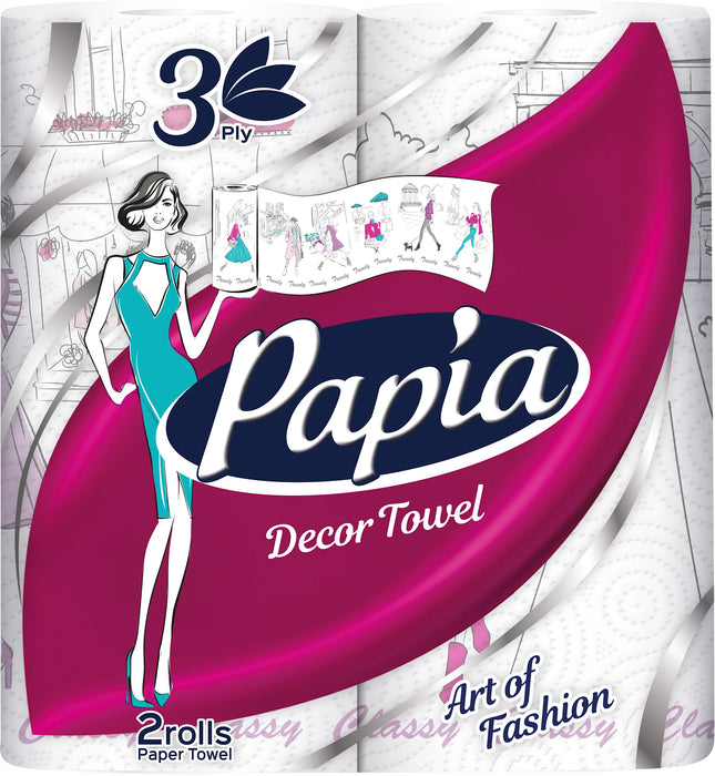 Кухненска ролка Decor Towel, 3- пластова, 2 бр