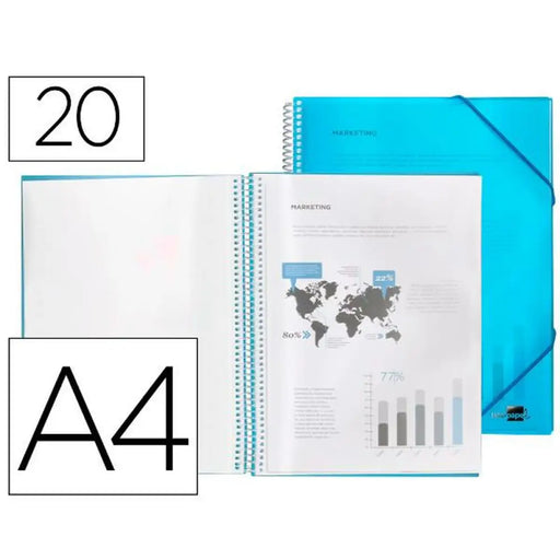 Папка Liderpapel EC05 Син A4