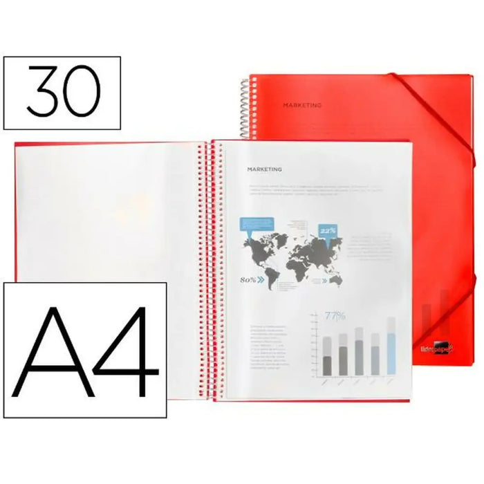Папка Liderpapel EC10 Червен A4