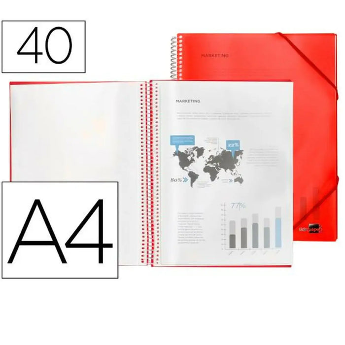 Папка Liderpapel EC14 Червен A4