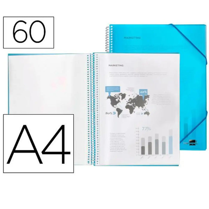 Папка Liderpapel EC21 Син A4