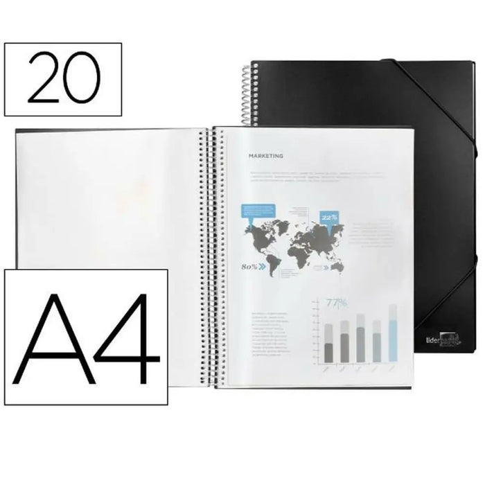 Папка Liderpapel EC30 Черен A4