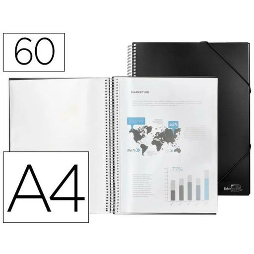Папка Liderpapel EC34 Черен A4