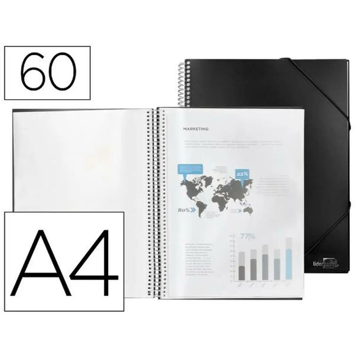 Папка Liderpapel EC34 Черен A4