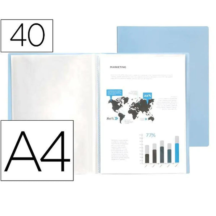 Папка Liderpapel EC82 Син A4