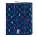 Папка с пръстени Benetton Damero Морско син A4 26.5 x 33 x