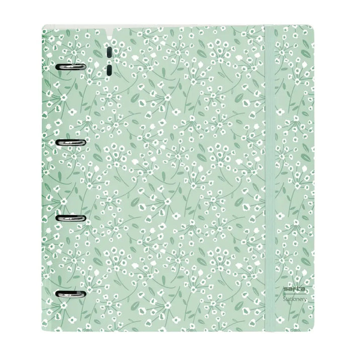 Папка с пръстени Safta Light green flowers
