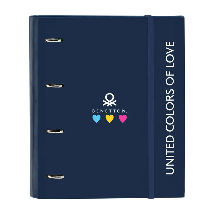 Папка с пръстени Benetton Love Морско син (27 x 32 x 3.5 cm)