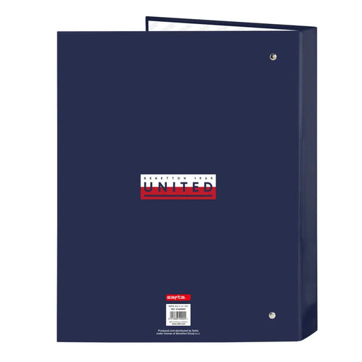 Папка с пръстени Benetton Varsity Морско син A4 26.5 x 33 x