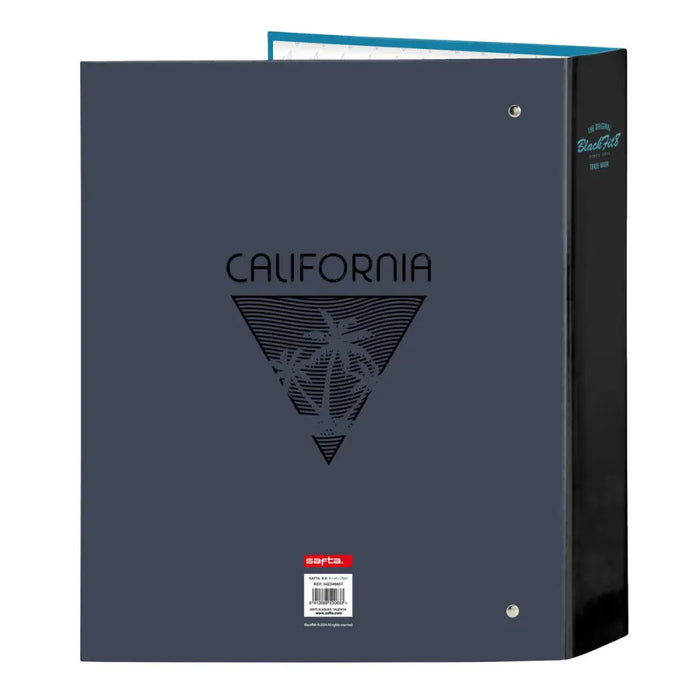 Папка с пръстени BlackFit8 California Син Черен A4 27 x 33