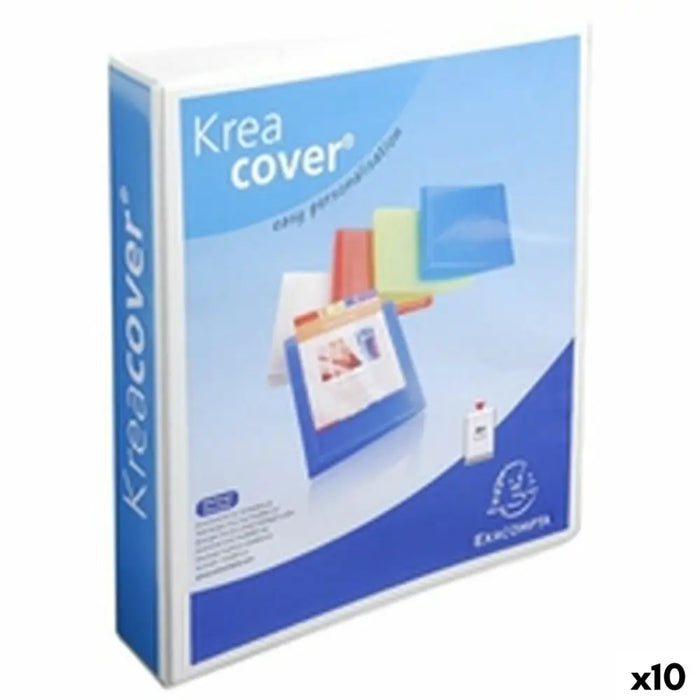 Папка с пръстени Exacompta KREACOVER Бял A4+ (10 броя)