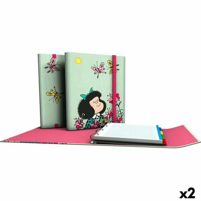 Папка с пръстени Mafalda Carpeplús Зелен A4 (2 броя)
